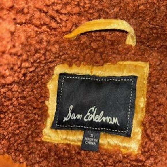 Sam Edleman Wooly brown/organge jacket EUC Satin lining - Picture 1 of 14